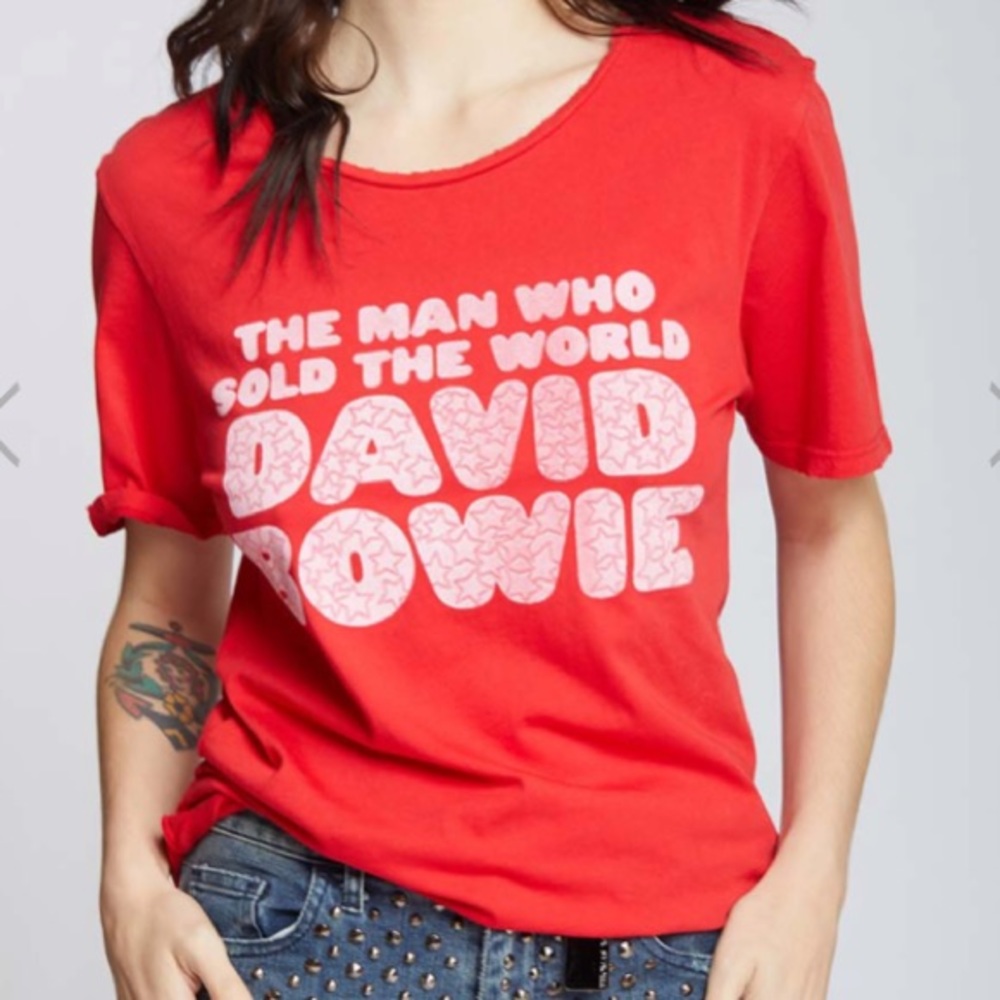 NWOT Recycled Karma David Bowie tee, size L